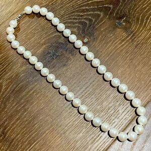 Genuine Natural Pearl Strand Necklace with 14K White Gold Clasp